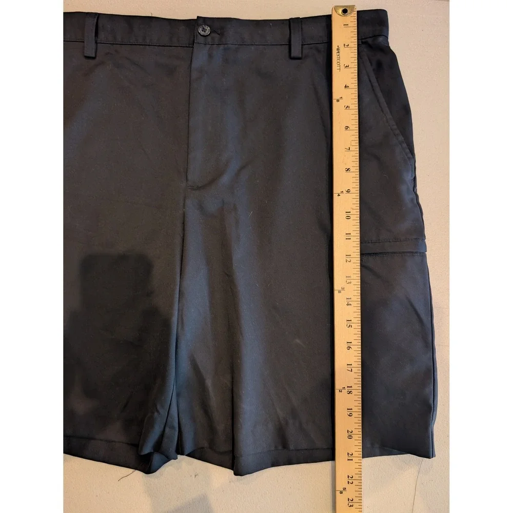 IZOD PerformX Mens Black Lightweight Polyester Performance Golf Shorts Size 38